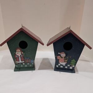 Christmas Birdhouses - Snowman & Santa Claus